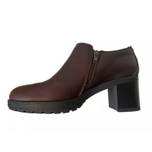 Cremades brown leather chunky block heel shoes made in Spain size 8 US